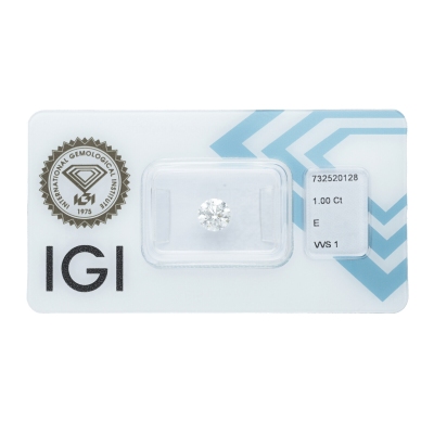 Diamante Certificato GIA   CT 1,00   E   VVS 1