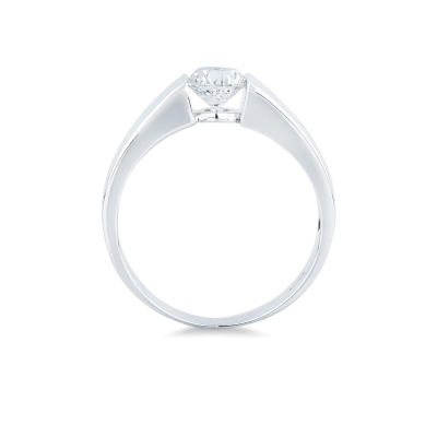 White gold 18k ring with a 0,70 ct diamond