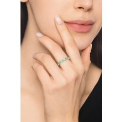 18k white gold eternity ring with emeralds 2