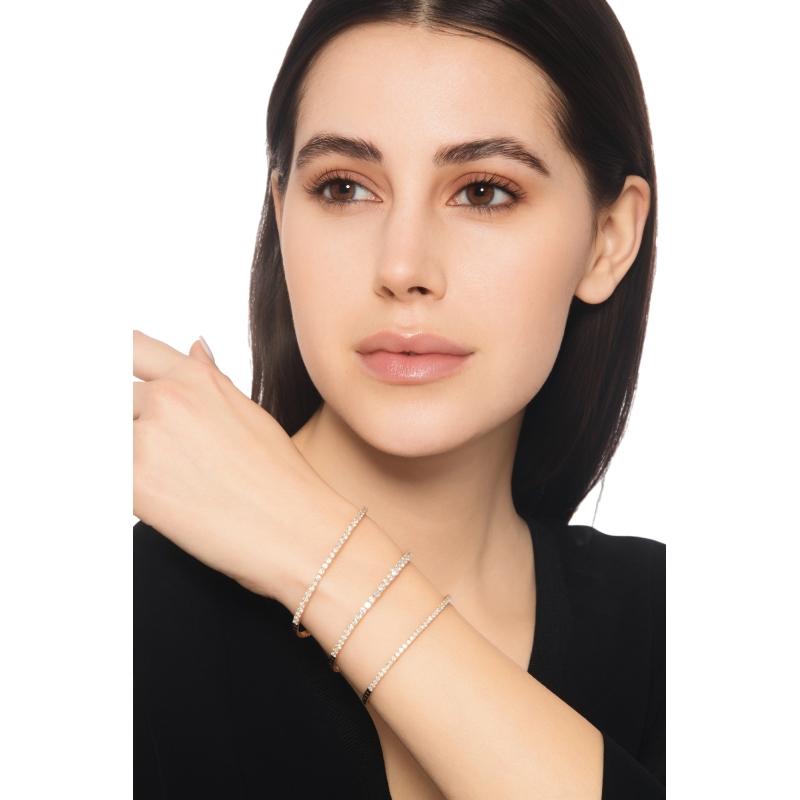 Rose gold 18k spring bracelet with diamonds 