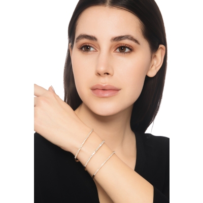 Rose gold 18k spring bracelet with diamonds 