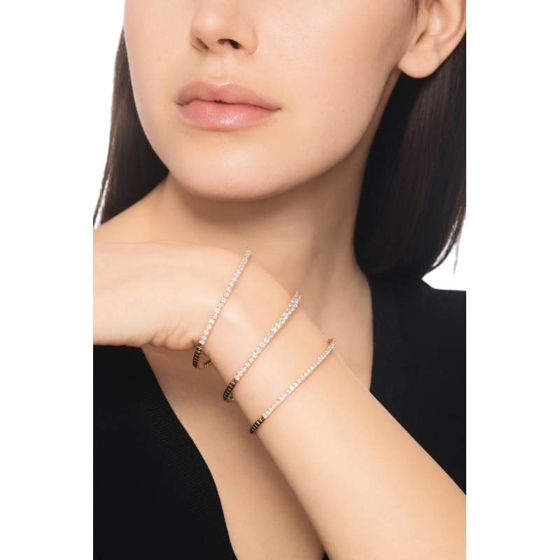 Rose gold 18k spring bracelet with diamonds 