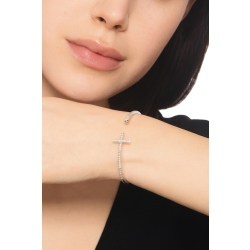 18k white gold cross bracelet with diamonds  2