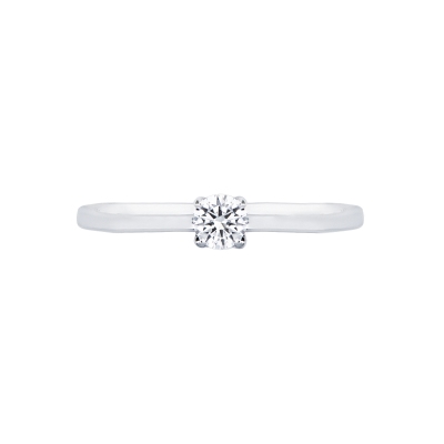 Anello di fidanzamento Amore mio Essenza oro bianco 18k con diamante 0,10 ct 