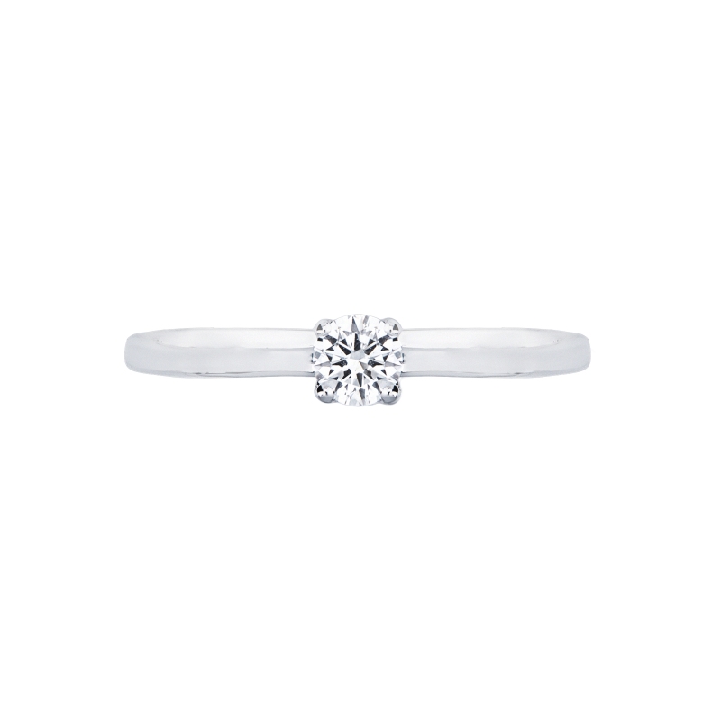 Anello solitario Essenza 0,15 ct oro bianco 18k 