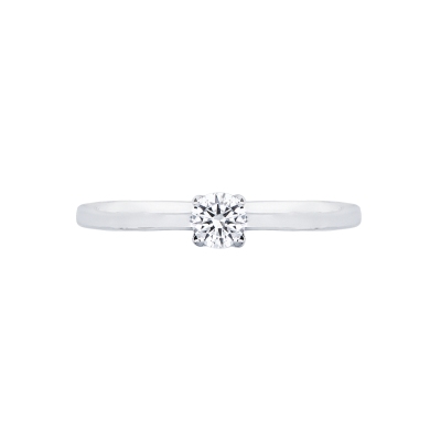 Anello solitario Essenza 0,15 ct oro bianco 18k 