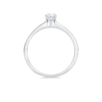 Solitario anello Essenza 0,30 ct oro bianco 18k