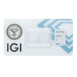 Diamante Certificato IGI   CT 0,30   F   VS 1