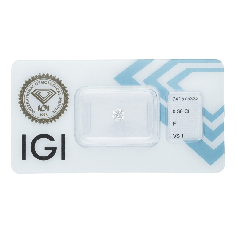 Diamante Certificato IGI   CT 0,30   F   VS 1