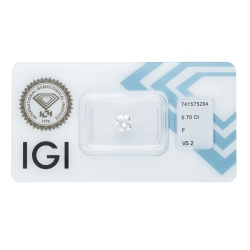 Diamante Certificato IGI   CT 0,70   F   VS 2