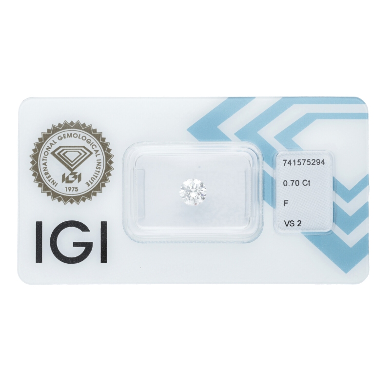 Diamante Certificato IGI   CT 0,70   F   VS 2
