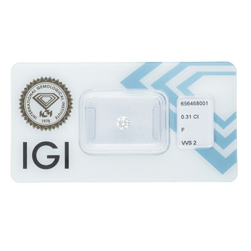 Diamante Certificato IGI   CT 0,31   F   VVS 2