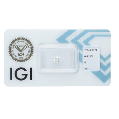 Diamante Certificato IGI   CT 0,41   E  VS 1