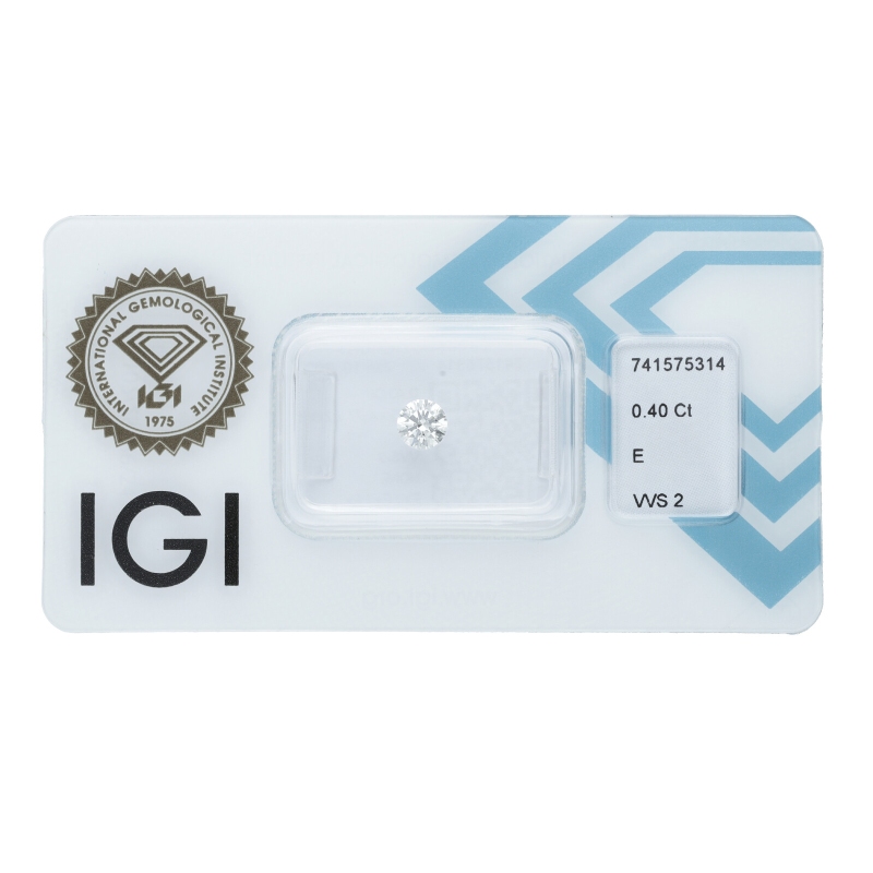 Diamante Certificato IGI   CT 0,40   E   VVS 2
