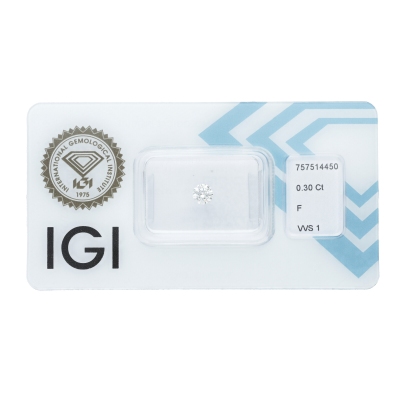 Diamante Certificato IGI   CT 0,30   F   VVS 1
