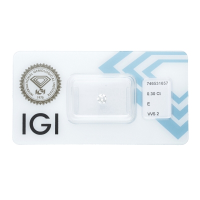 Diamante Certificato IGI   CT 0,30   E   VVS 2