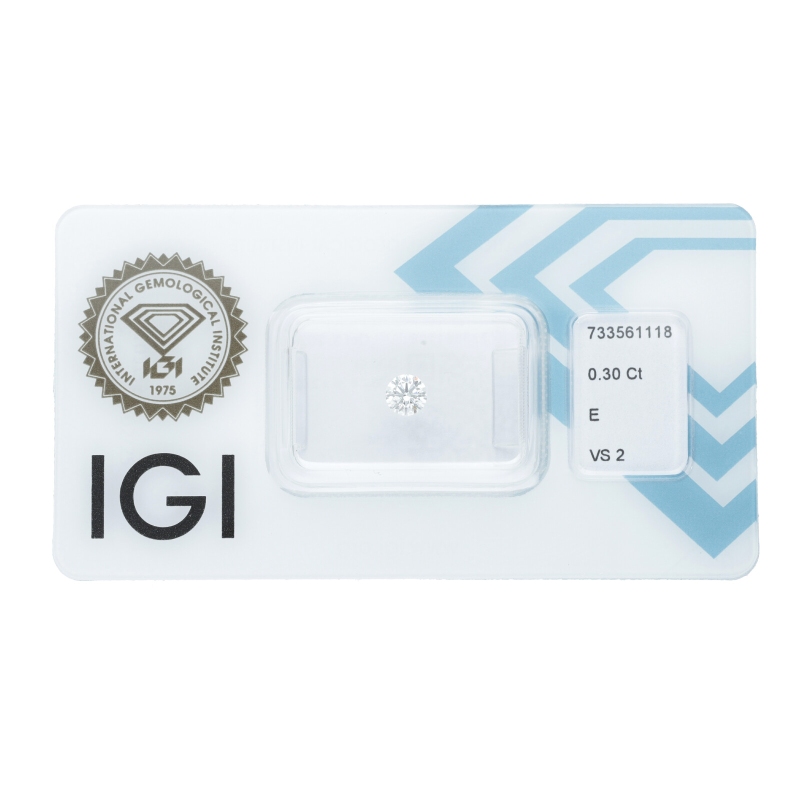 Diamante Certificato IGI   CT 0,30   E   VS 2