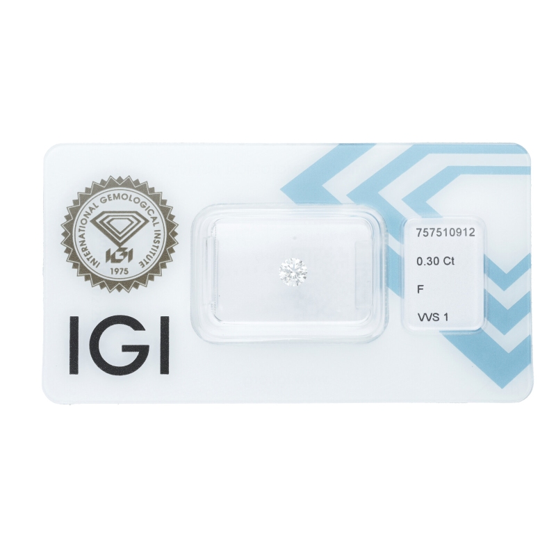Diamante Certificato IGI   CT 0,30   F   VVS 1