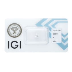 Diamante Certificato IGI   CT 0,30   E   VS 2