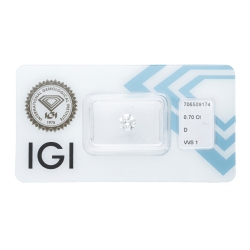 Diamante Certificato IGI   CT 0,70   D   VVS 1