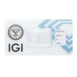 Diamante Certificato IGI   CT 0,40   D   VVS 1