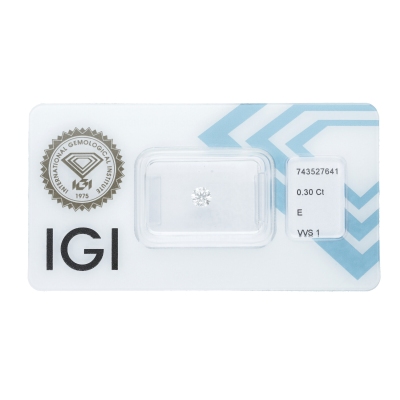 Diamante Certificato IGI   CT 0,30   E   VVS 1