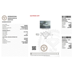 Diamante Certificato IGI   CT 0,90   D   VVS 1 2