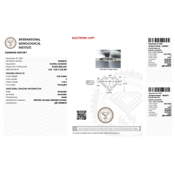 Diamante Certificato IGI   CT 0,30   E   VVS 2 2