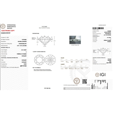 DIA 0.41CT E IF IGI$741574682
