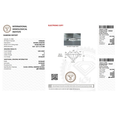 DIA 0.50CT E VS2 IGI$743526632