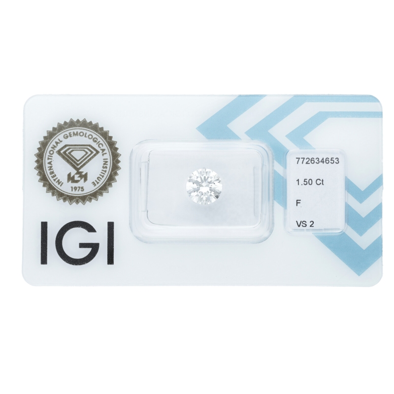 Diamante Certificato IGI   CT 1,50   F   VS 2