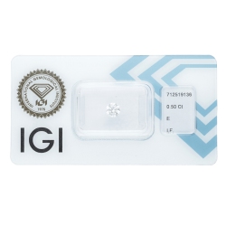 Diamante Certificato IGI   CT 0,50  E   I.F.