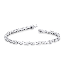 Bracciale design oro bianco 18k con diamanti