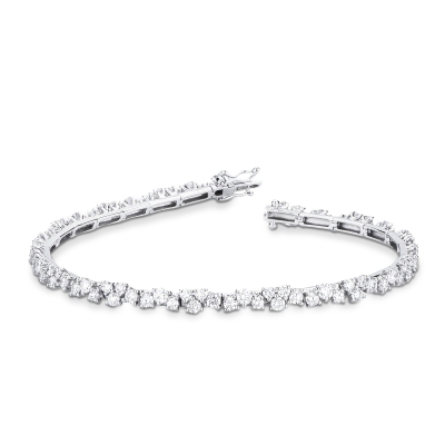 Bracciale design oro bianco 18k con diamanti