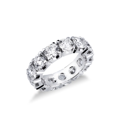 Anello eternity oro bianco 18k con diamanti certificati IGI F VS 2