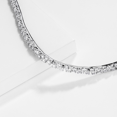 Bracciale design oro bianco 18k con diamanti