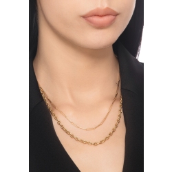 Collana in oro giallo 18k doppio filo 2