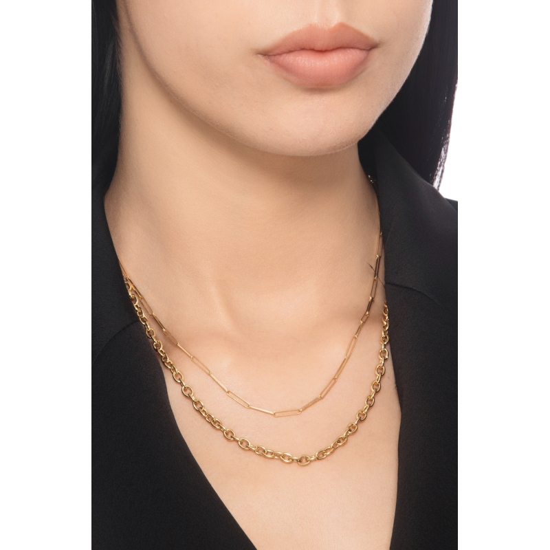 Collana in oro giallo 18k doppio filo