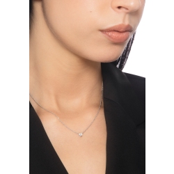 Collana con diamante taglio cuore 0.30ct GIA in oro bianco 18k 2