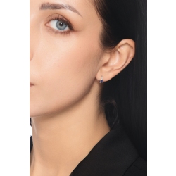 18k white gold earrings with blue sapphires and diamonds 2