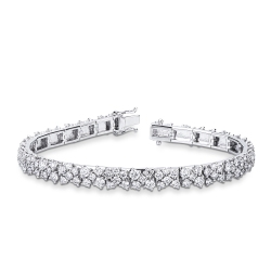 Bracciale in oro bianco 750 design con diamanti