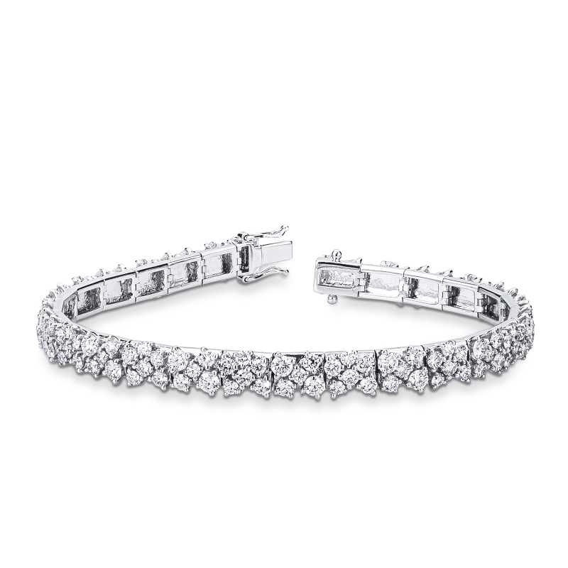 Bracciale in oro bianco 750 design con diamanti