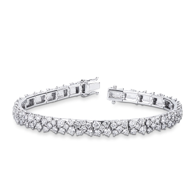 Bracciale in oro bianco 750 design con diamanti