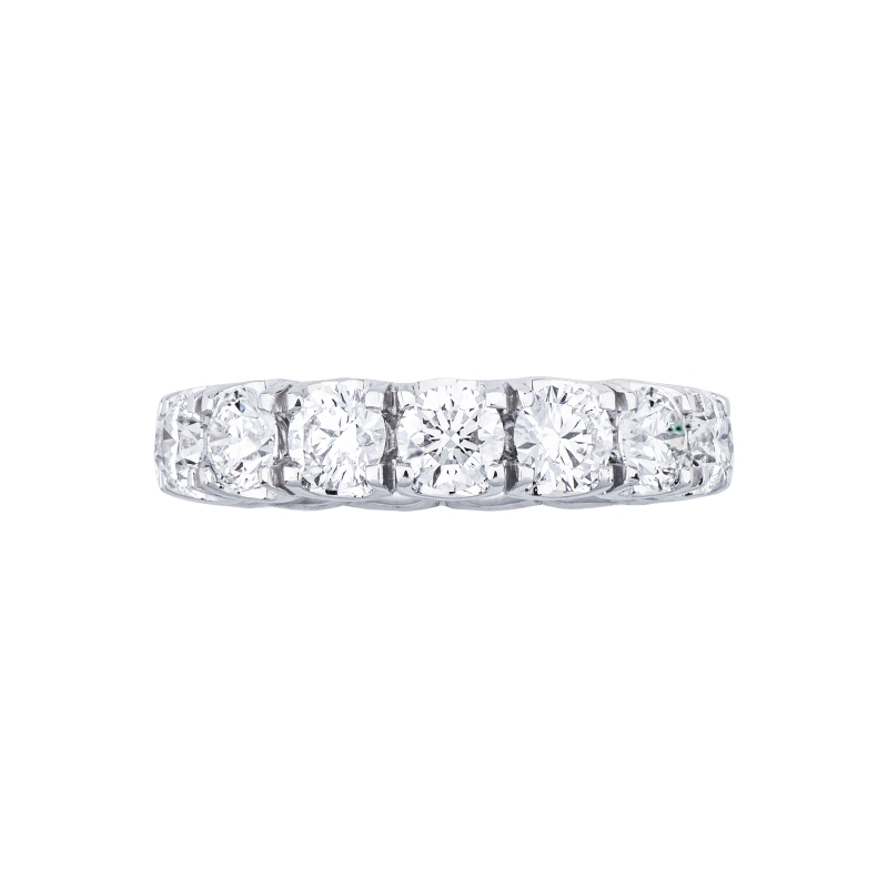 Anello eternity oro bianco 750 con diamanti certificati IGI F VS