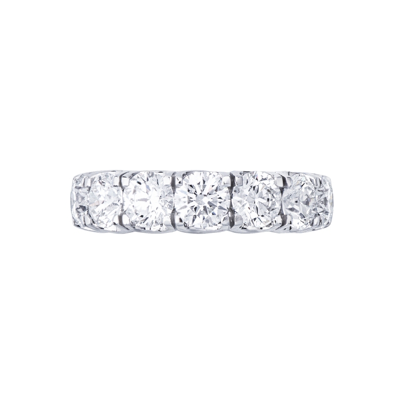 Anello in oro bianco eternity 18k con diamanti certificati IGI F VS