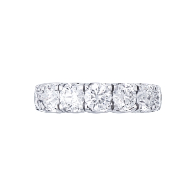 Anello in oro bianco eternity 18k con diamanti certificati IGI F VS
