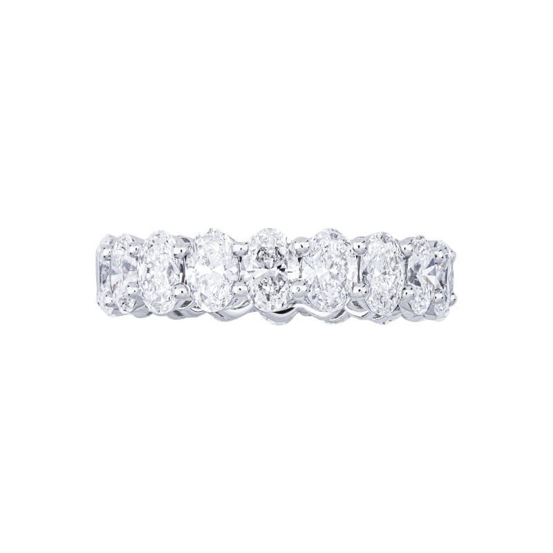 Anello eternity in oro bianco 18k con diamanti