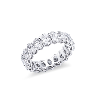 Anello eternity in oro bianco 18k con diamanti