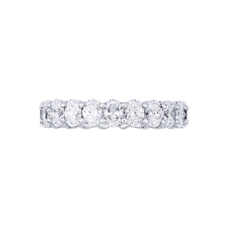 Eternity ring in white gold 18k with diamonds F VS
