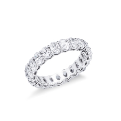 Eternity ring in white gold 18k with diamonds F VS